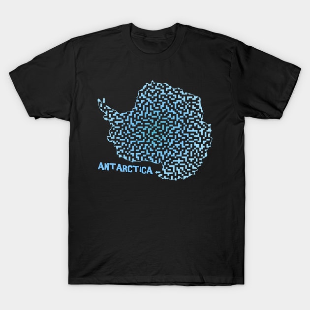 Antarctica Maze T-Shirt by gorff